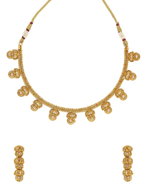 Antique Necklace Set in Gold finish - A2896