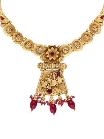 Antique Necklace Set in Rajwadi finish - A3151