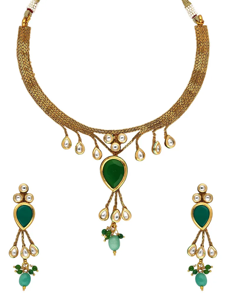 Kundan Necklace Set in Gold finish - A2129