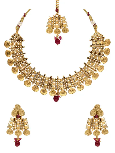 Antique Necklace Set in Gold finish - A3159