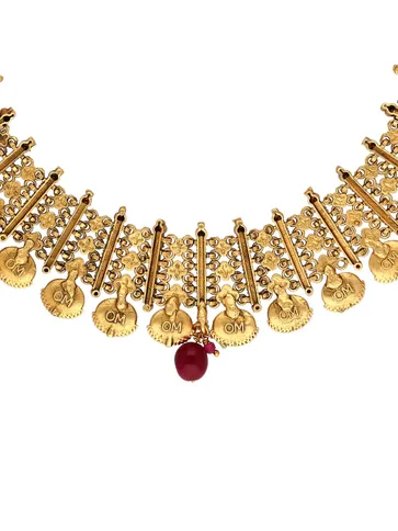 Antique Necklace Set in Gold finish - A3159