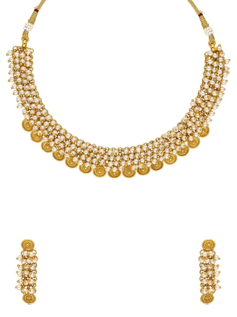 Antique Necklace Set in Gold finish - A2839