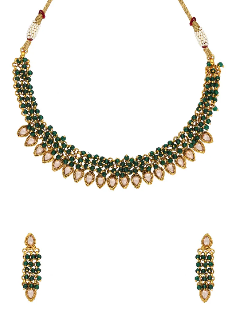 Antique Necklace Set in Gold finish - A2840