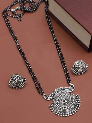Double Line Mangalsutra in Oxidised Silver finish - M563