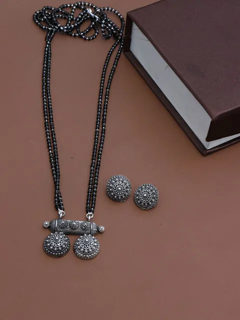 Double Line Mangalsutra in Oxidised Silver finish - M1021
