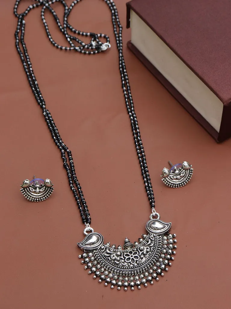 Double Line Mangalsutra in Oxidised Silver finish - M1145
