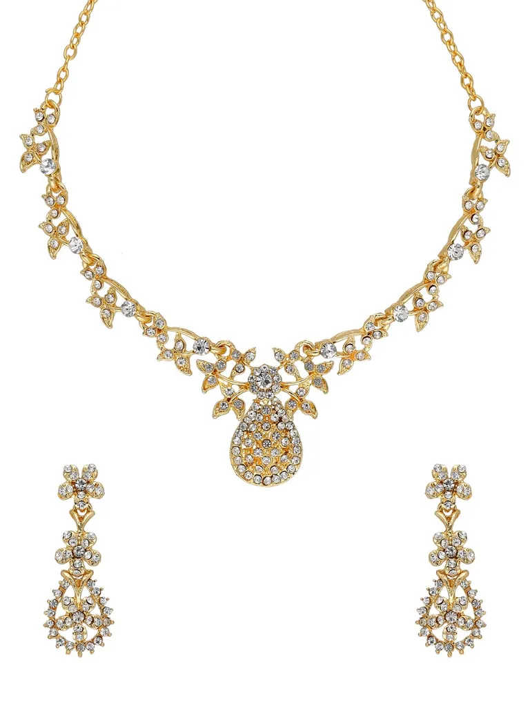 Stone Necklace Set in Gold finish - CB413-1