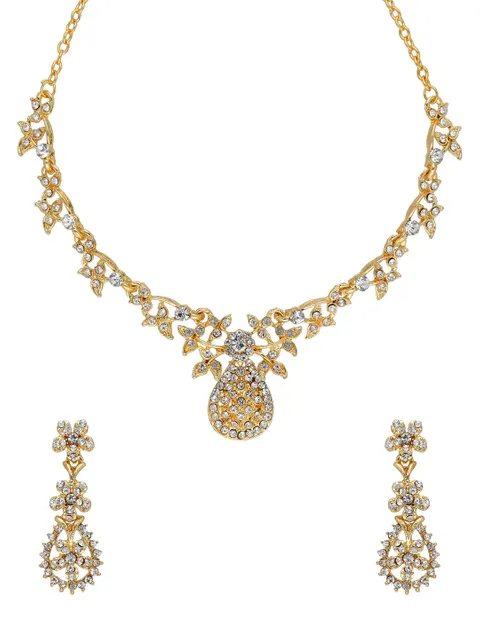 Stone Necklace Set in Gold finish - CB413-1