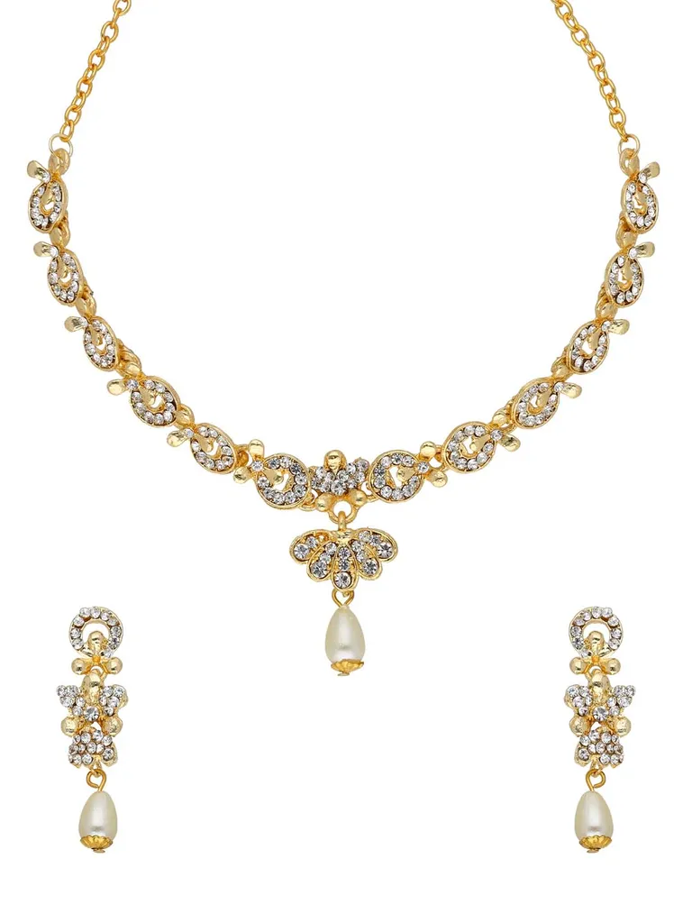 Stone Necklace Set in Gold finish - CB413-2