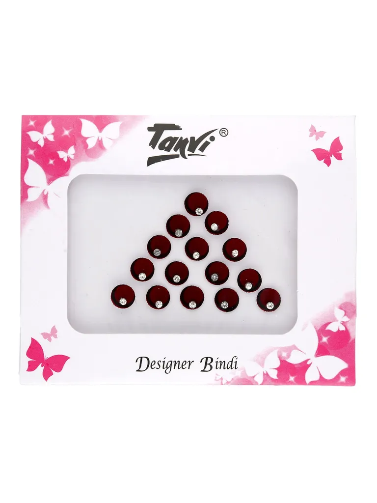 Traditional Bindis in Maroon color - BR200S-K