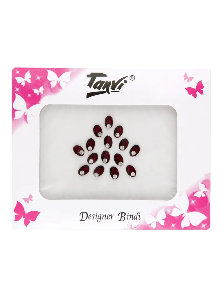 Traditional Bindis in Maroon color - B-O200S-K