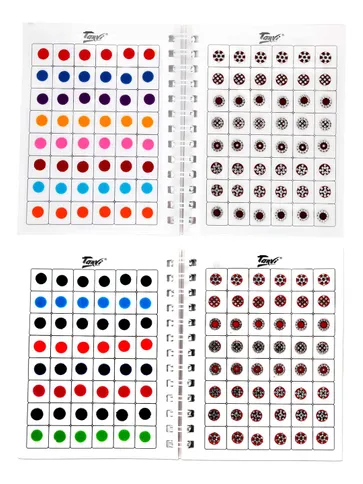 Traditional Diary Bindis in Assorted color - 3006E-3