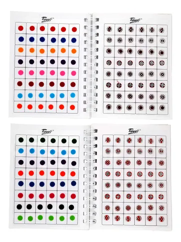 Traditional Diary Bindis in Assorted color - 3006E-1