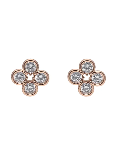 AD / CZ Tops / Studs in Rose Gold finish - CNB24704
