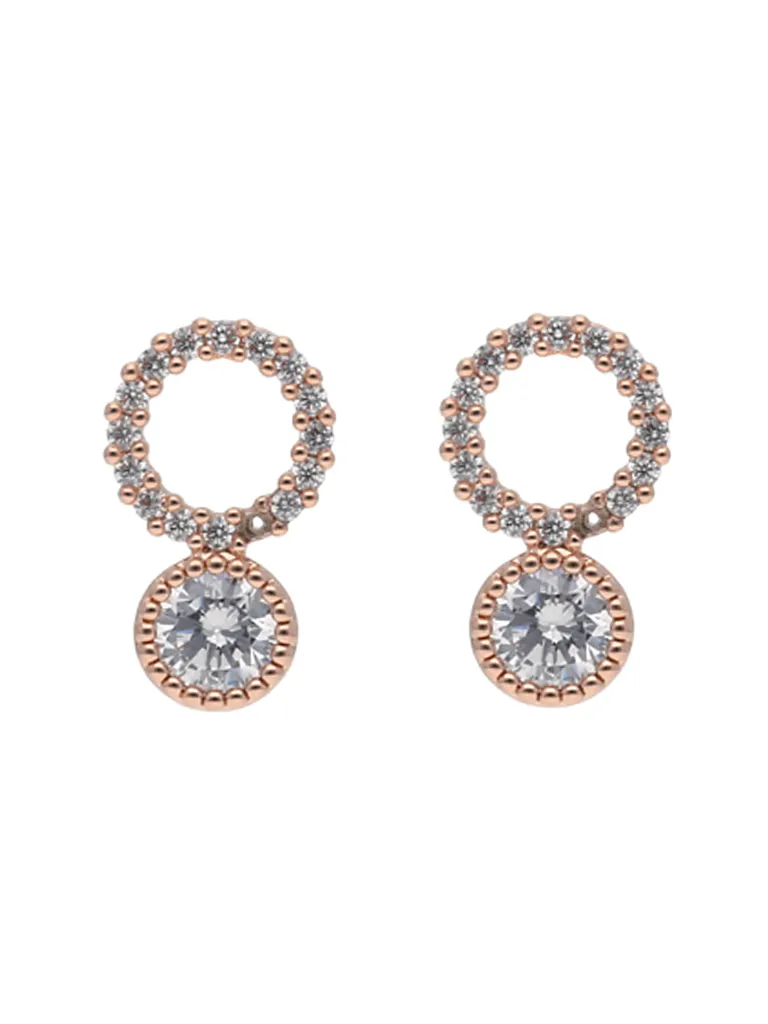 AD / CZ Tops / Studs in Rose Gold finish - CNB24723