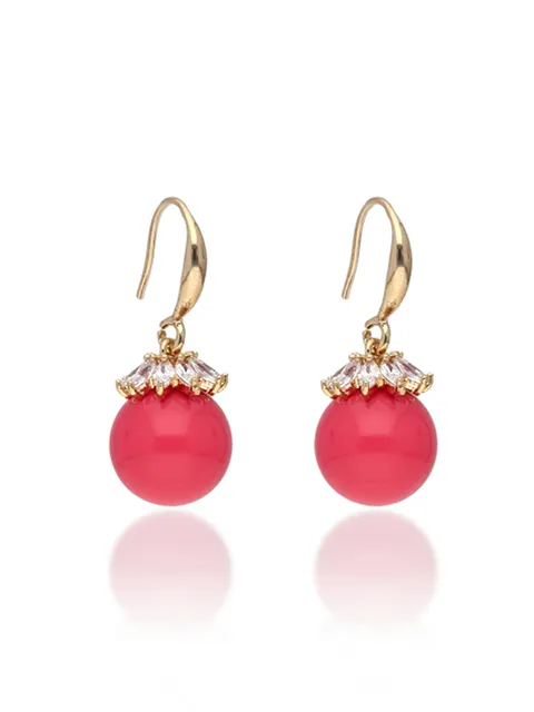 Pearls Dangler Earrings in Gold finish - CNB26720