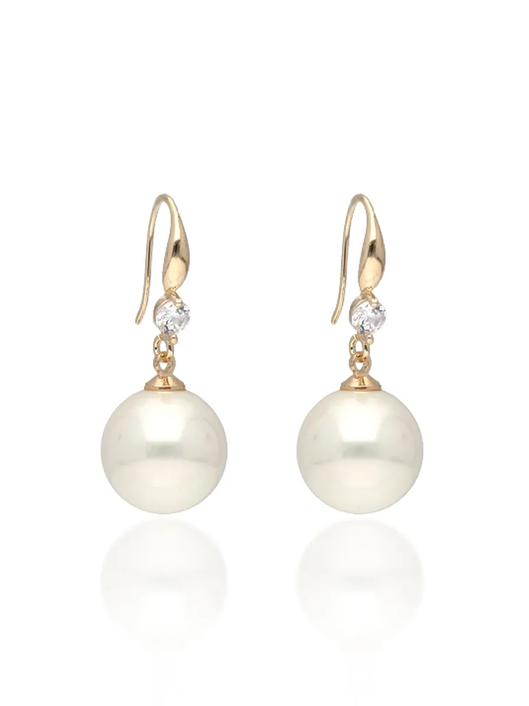 Pearls Dangler Earrings in Gold finish - CNB26737