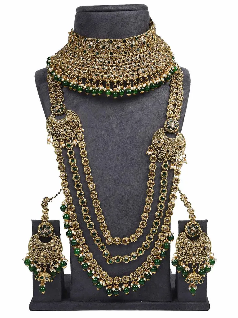 Traditional Bridal Set in Gold finish - CNB10280