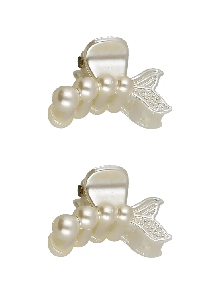 Pearls Butterfly Clip in White color - STN93