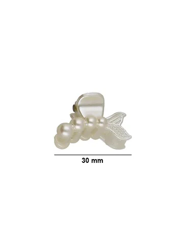 Pearls Butterfly Clip in White color - STN93