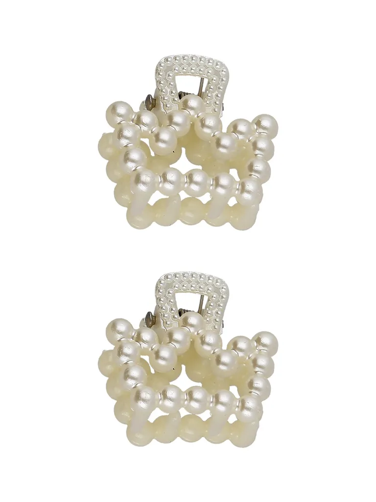 Pearls Butterfly Clip in White color - STN94