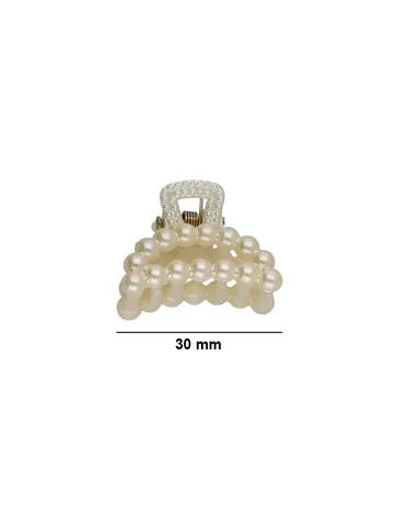 Pearls Butterfly Clip in White color - STN92