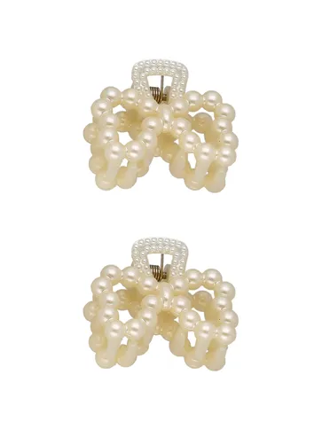 Pearls Butterfly Clip in White color - STN96