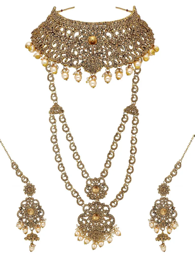 Traditional Bridal Set in Gold finish - CNB10269