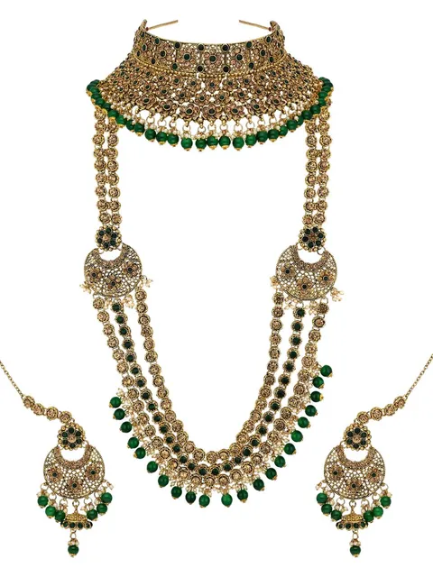 Traditional Bridal Set in Gold finish - CNB10280