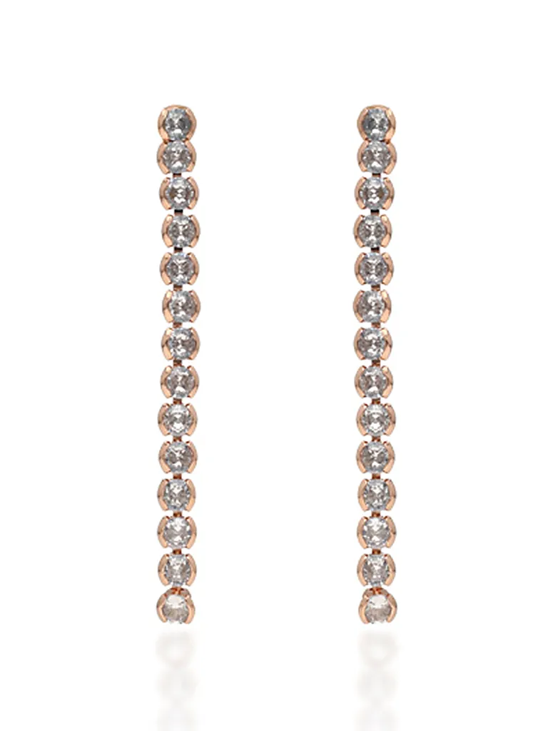 AD / CZ Earrings in Rose Gold finish - AYC1179