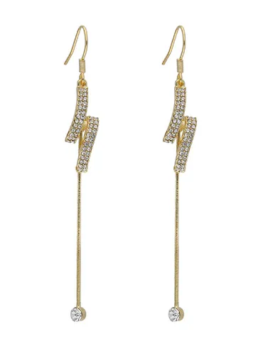 Western Long Earrings in Gold finish - CNB16712
