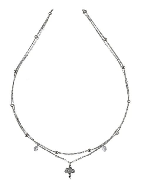 Western Necklace in Rhodium finish - CNB15245