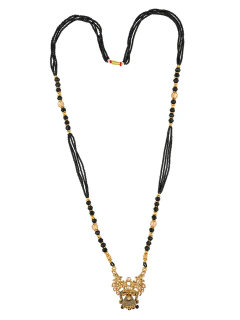 Double Line Mangalsutra in Oxidised Gold finish - A16