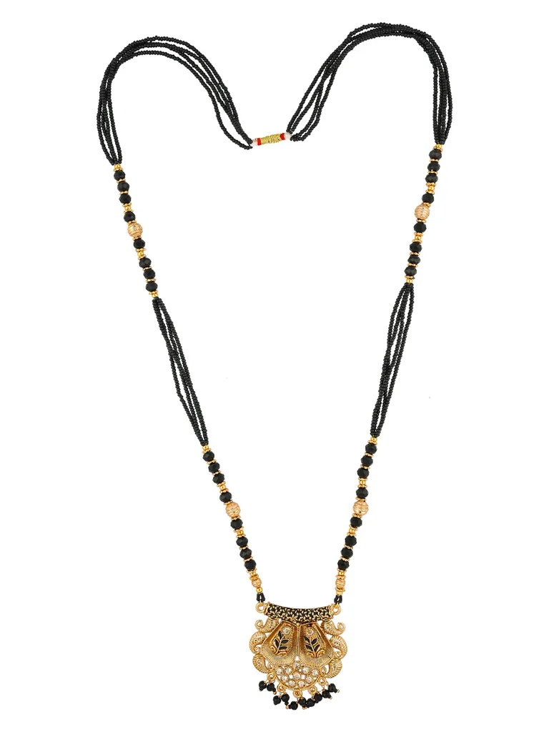 Double Line Mangalsutra in Oxidised Gold finish - B17