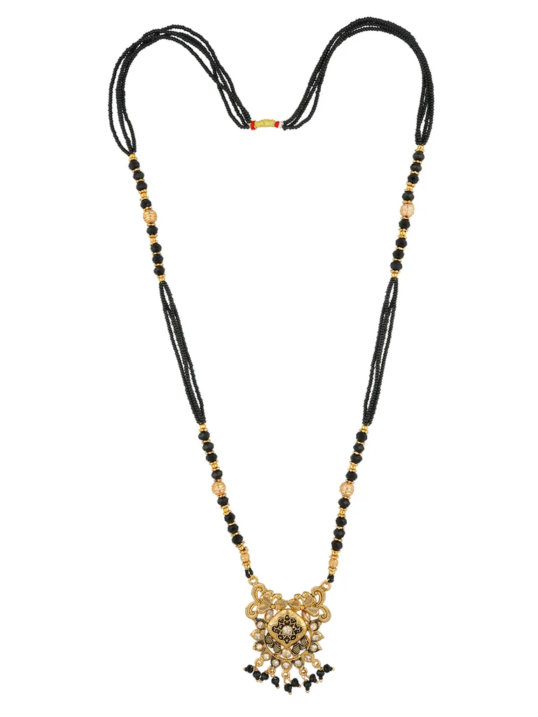 Double Line Mangalsutra in Oxidised Gold finish - A2