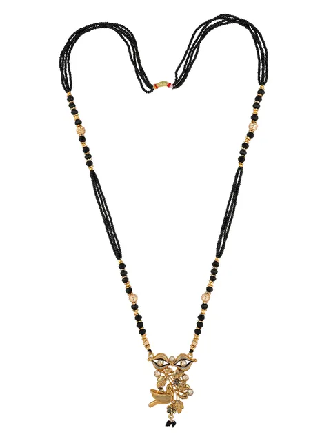 Double Line Mangalsutra in Oxidised Gold finish - A17