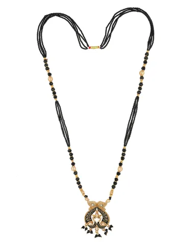 Double Line Mangalsutra in Oxidised Gold finish - A5
