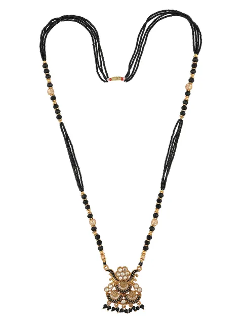 Double Line Mangalsutra in Oxidised Gold finish - A10