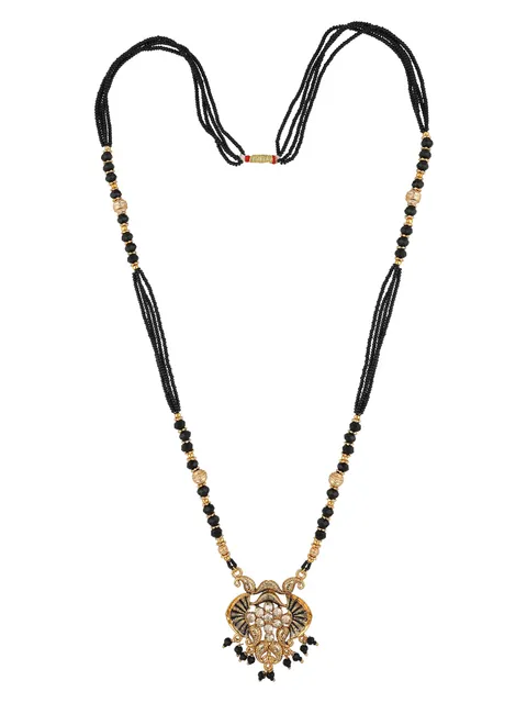 Double Line Mangalsutra in Oxidised Gold finish - A15
