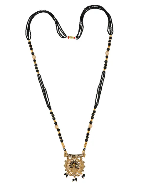 Double Line Mangalsutra in Oxidised Gold finish - B1