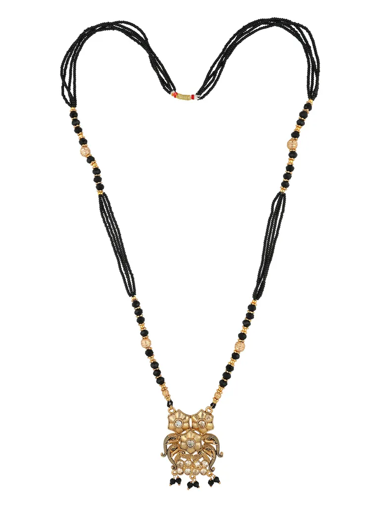 Double Line Mangalsutra in Oxidised Gold finish - A13