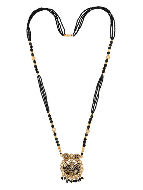 Double Line Mangalsutra in Oxidised Gold finish - C15