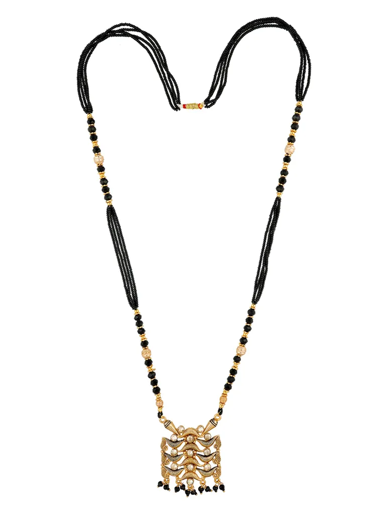 Double Line Mangalsutra in Oxidised Gold finish - ATK1