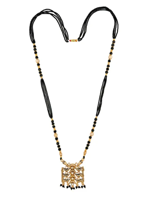 Double Line Mangalsutra in Oxidised Gold finish - ATK1