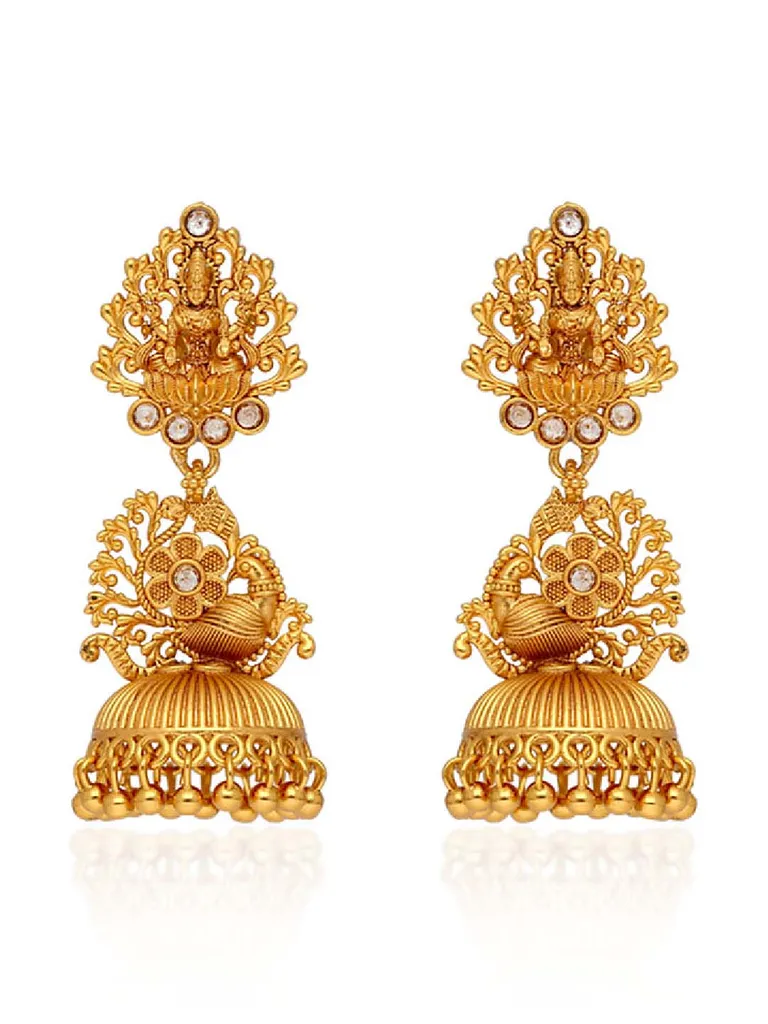 Temple Jhumka Earrings in Rajwadi finish - ULA1120