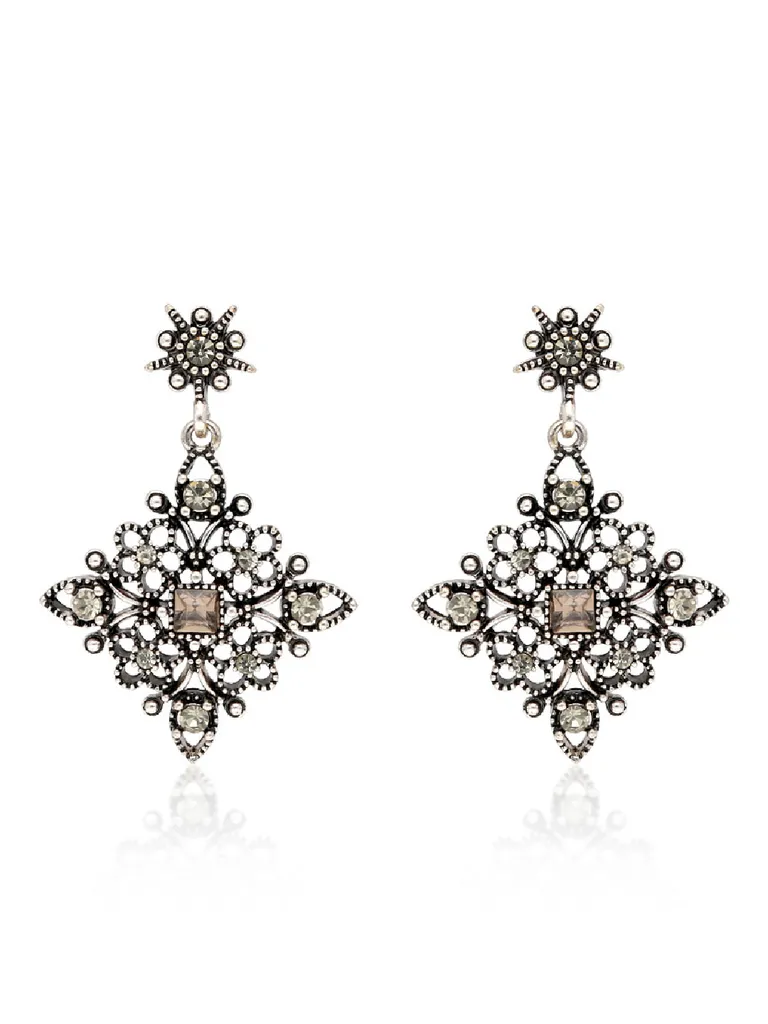 Oxidised Dangler Earrings in LCT/Champagne color - CNB36511