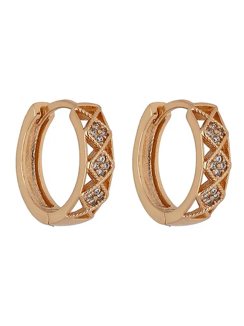 AD / CZ Bali / Hoops in Gold finish - CNB24604