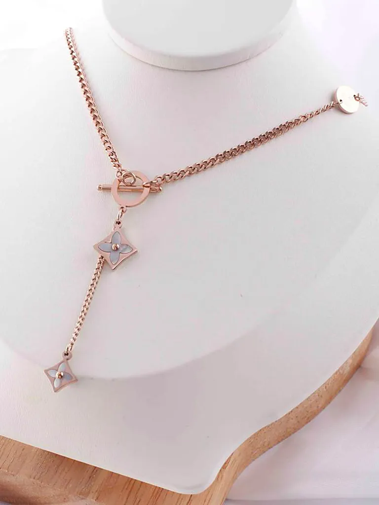 Western Pendant with Chain in Rose Gold finish - CP0765