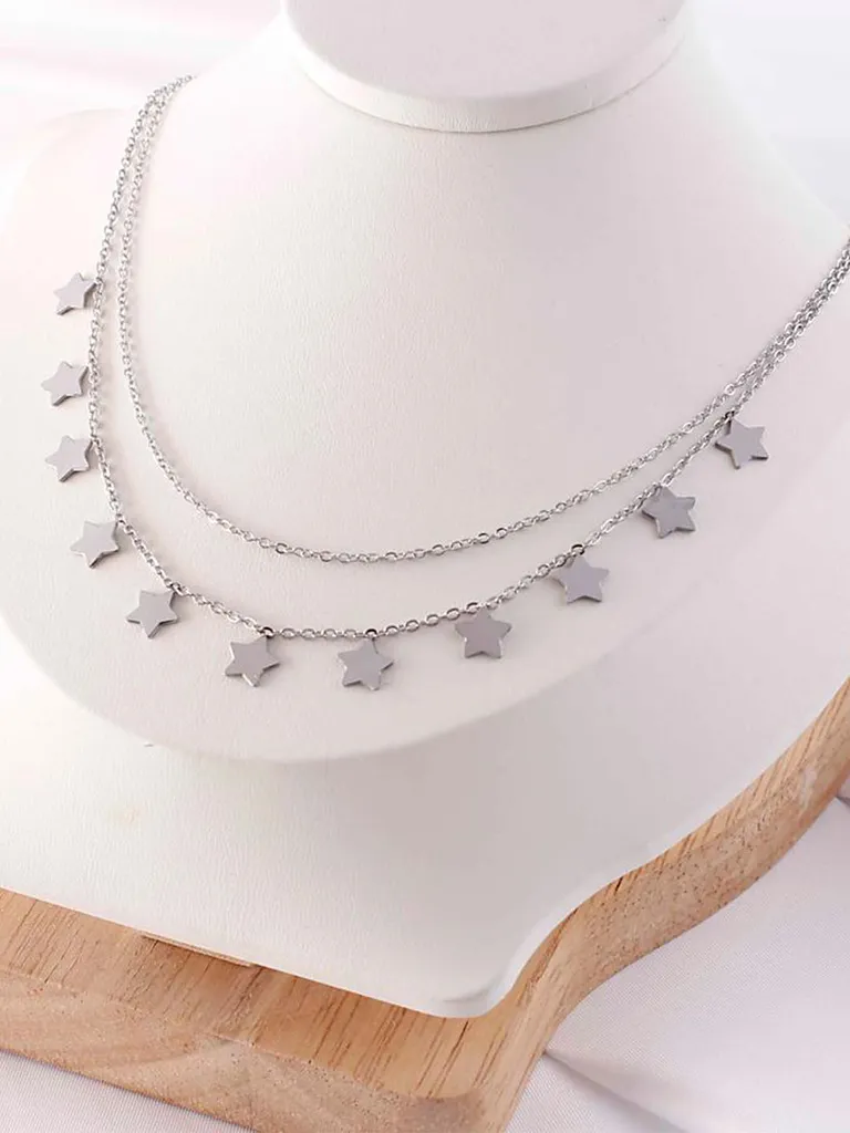 Western Necklace in Rhodium finish - CP0766