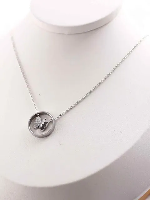Western Pendant with Chain in Rhodium finish - CP0770